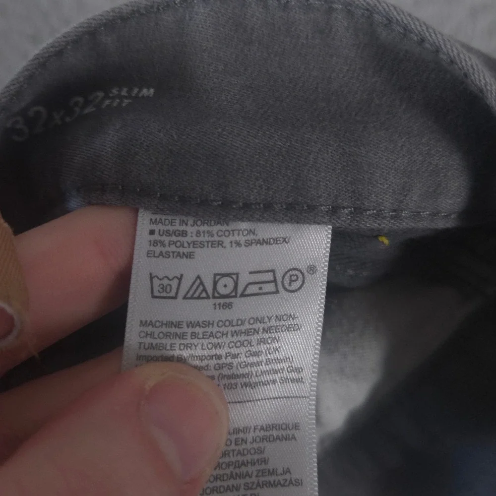 Banana Republic Jeans Mens 32x32 Gray Traveler Slim Fit Cotton Stretch Denim